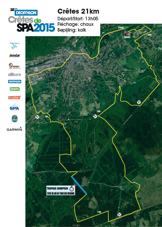 Le parcours des Crêtes de Spa 2015