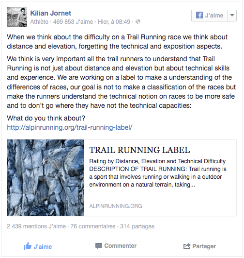 Kilian Jornet propose un 