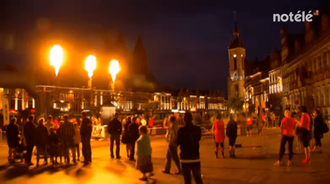 La Grand Place de Tournai s'est embrasée à l'occasion de l'Eurométropole Nocturne - image : No Télé