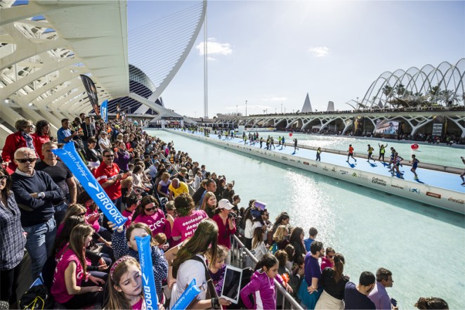 L'arrivée spectaculaire de Valence - crédit photo Maratón Valencia