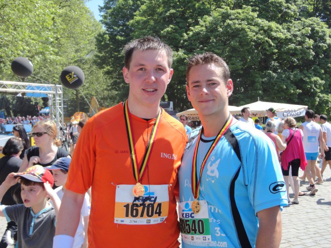 Quentin, Rémy, deux "Running Geeks" avant l'heure aux 20km de Bruxelles 2012