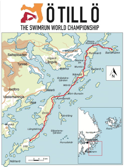 Le parcours du Swimrun originel