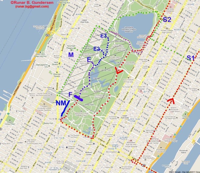La carte du spectateur. En rouge, le tracé du marathon - crédit image : Runarweb