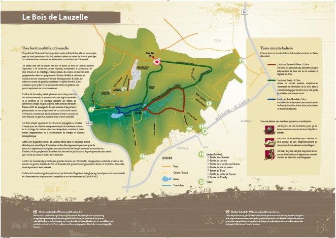 Les circuits du Bois de Lauzelle à Louvain-la-Neuve