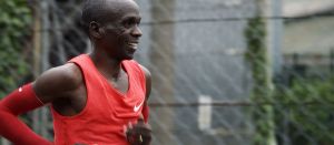 Eliud Kipchoge durant le marathon Breaking2